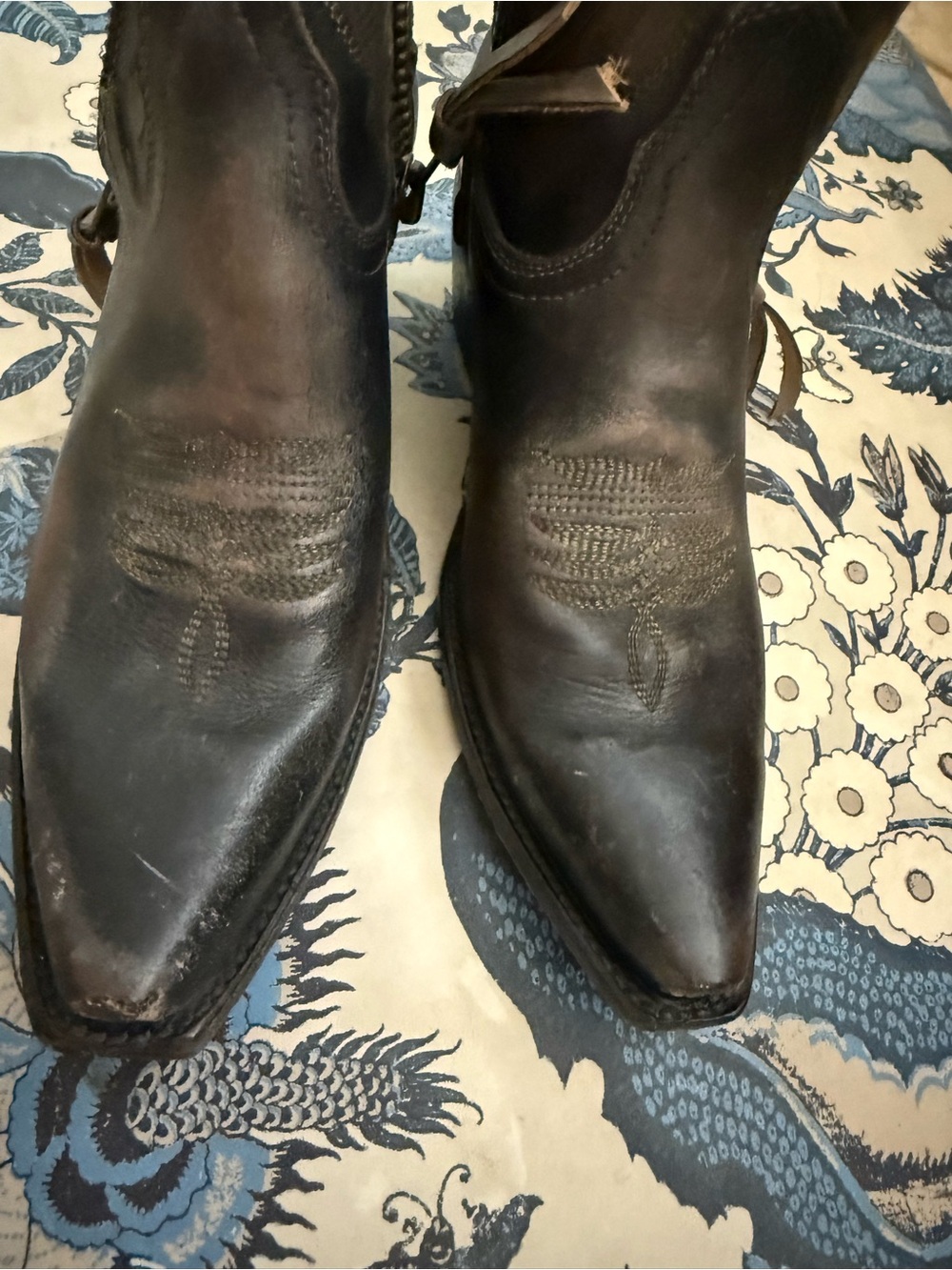 Freebird by Steven Black
Leather Western Ankle Boots  Zip Ankle Booties - Picture 3 of 8